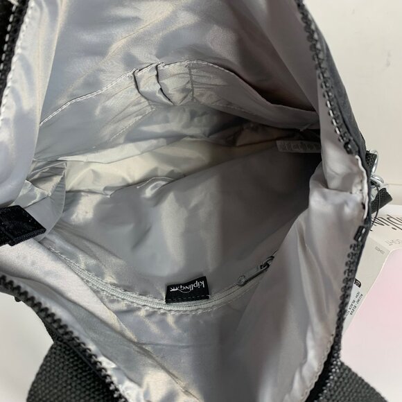 NWT $109 KIPLING Eleva Black Nylon Tote Messenger Shoulder Crossbody Bag - Picture 8 of 10